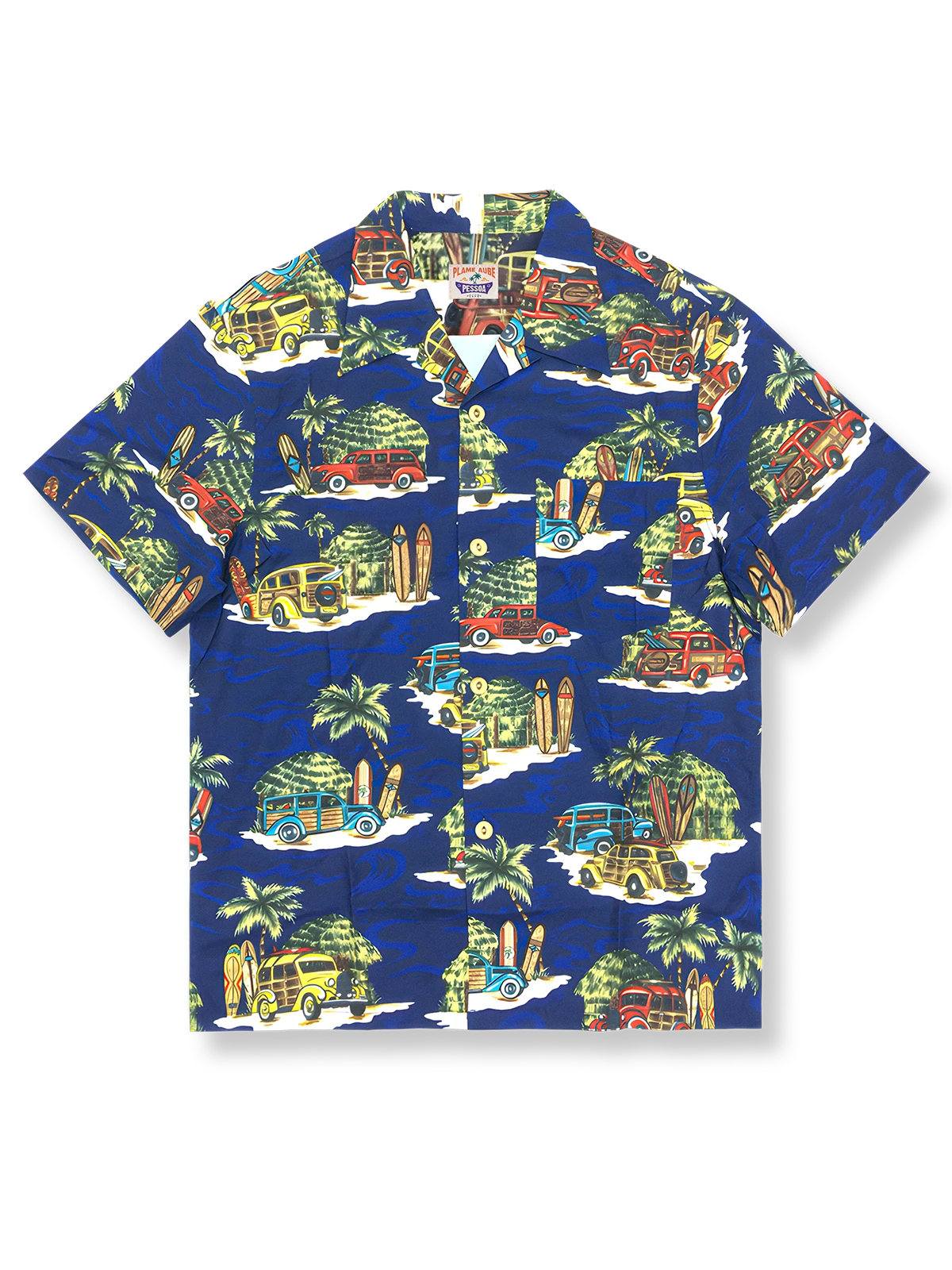 ドライブキャンプワゴン アロハシャツ