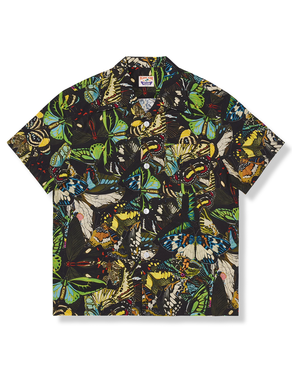 蝶柄 アロハシャツ