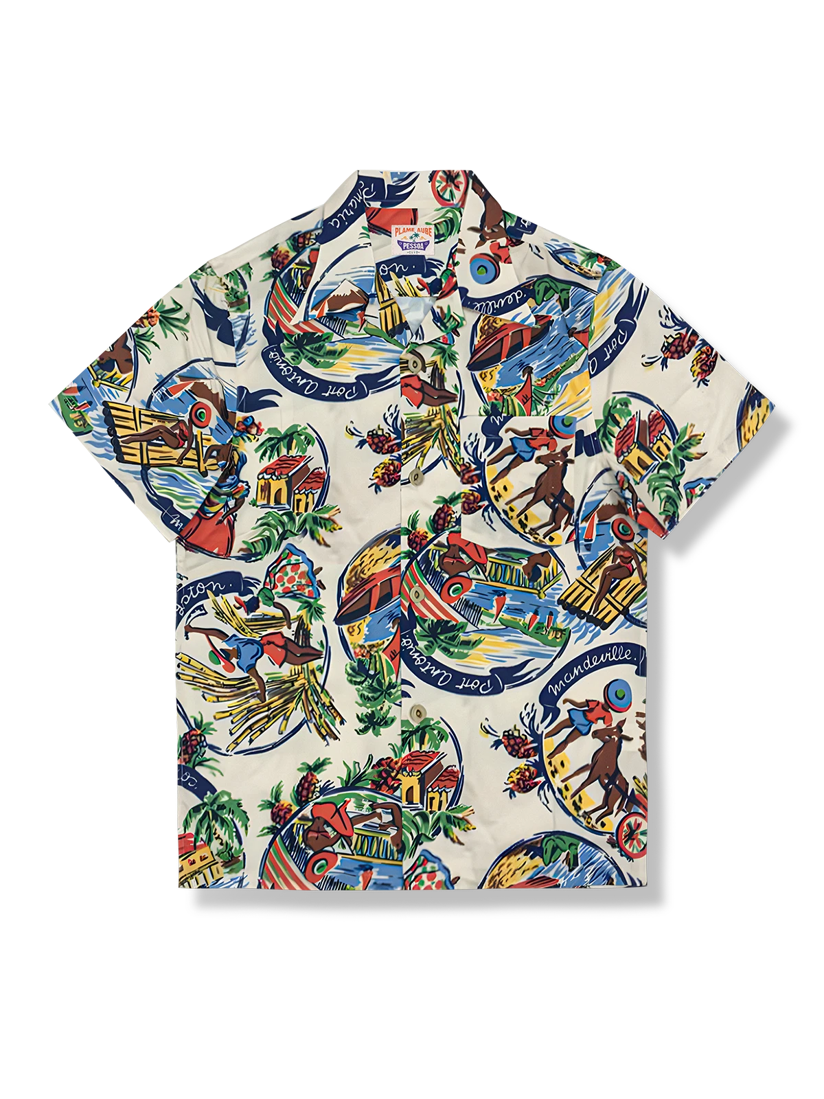 グラフィティ風アロハシャツ