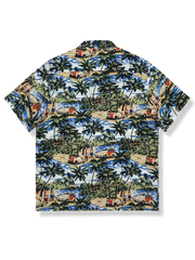 岛風ココナッツアイランド柄 アロハシャツ
