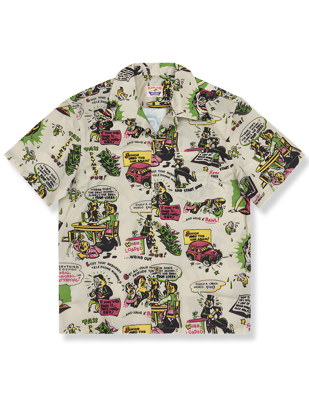 50年代イラスト柄 アロハシャツ