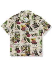 50年代イラスト柄 アロハシャツ