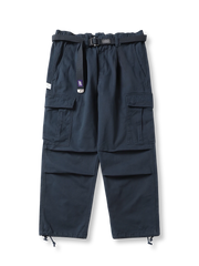 多機能ポケットとワイドレッグのワークデニムパンツ全体図