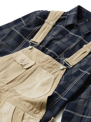 パッチワークポケット ワークオーバーオール