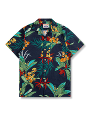 PLAME AUBE｜花柄　ネイビーアロハシャツ