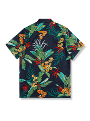 PLAME AUBE｜花柄　ネイビーアロハシャツ