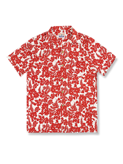 PLAME AUBE｜赤花柄　アロハシャツ
