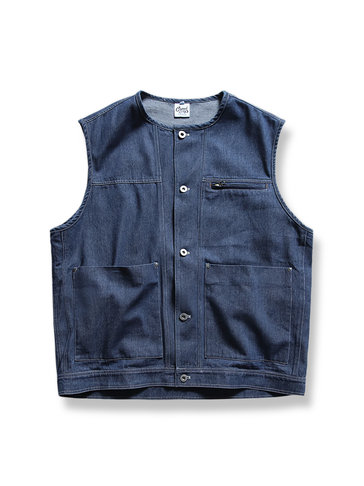 デニム 多機能ポケットベスト