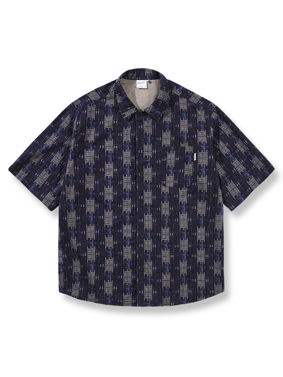 エスニック プリント 半袖シャツ