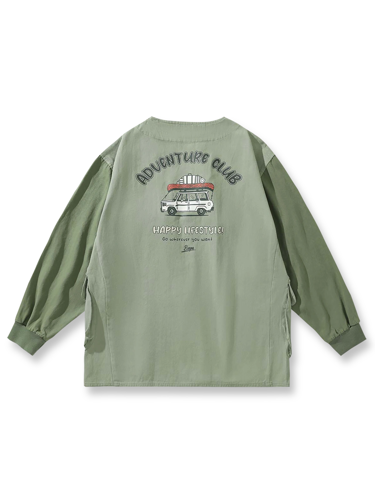 ヴィンテージVネックワークジャケットの平置き画像