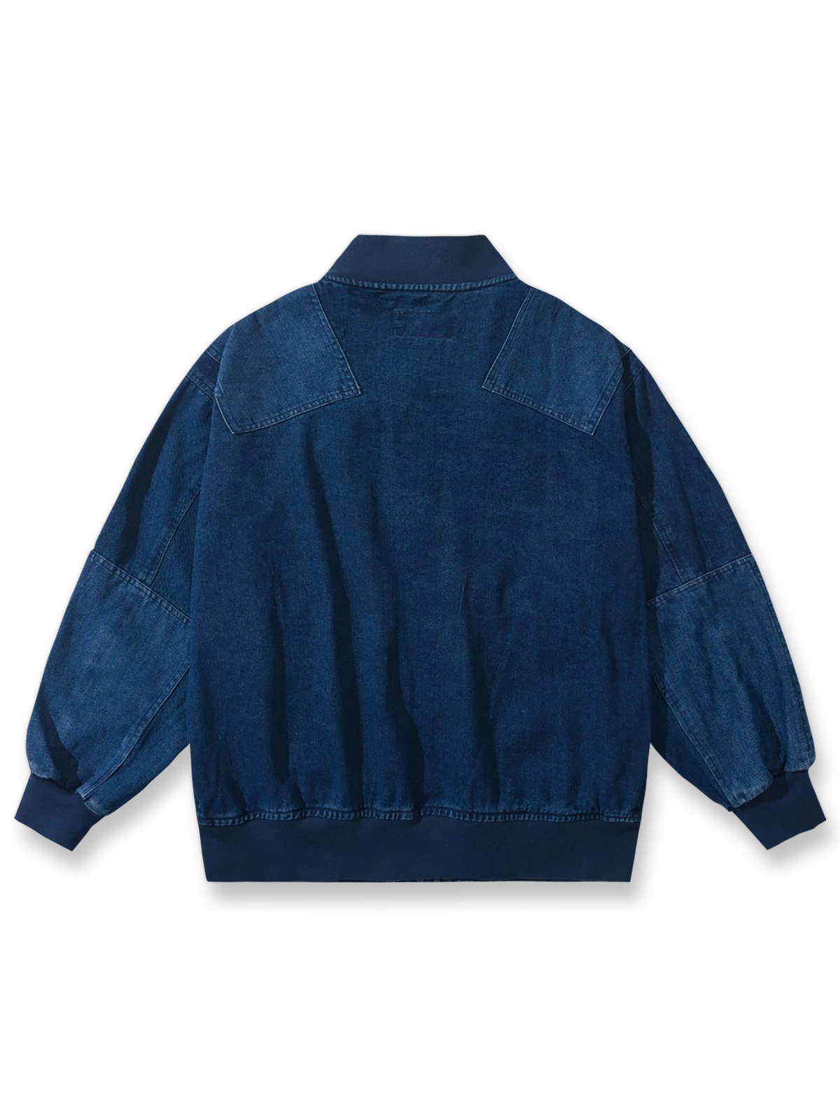 デニム切り替えスタジャンの画像