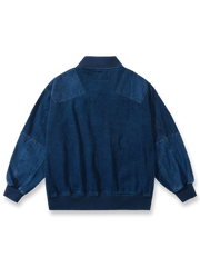 デニム切り替えスタジャンの画像