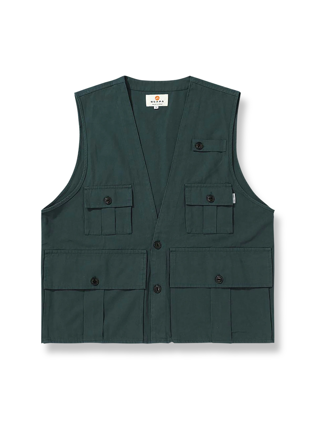 ワークスタイルマルチポケットベストの平置き画像