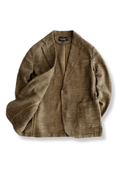 コーヒーリネンテーラードジャケット
