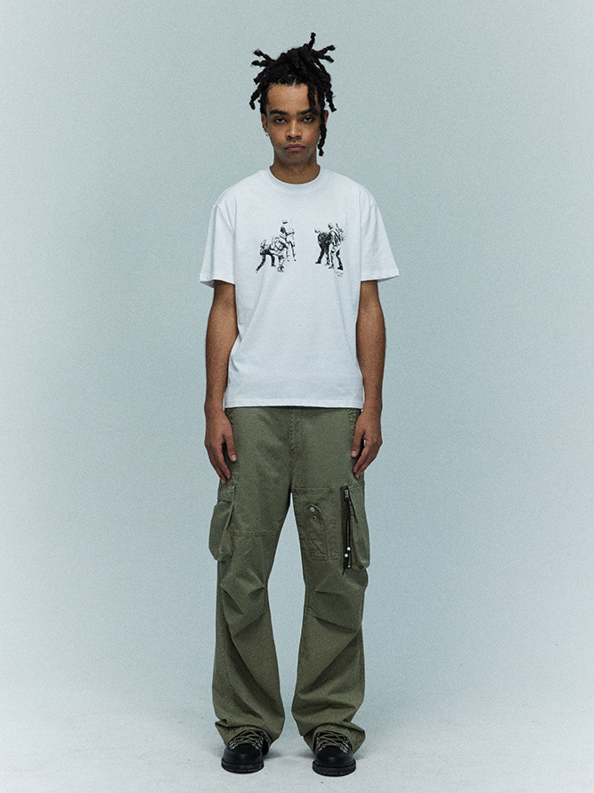 兵士プリントのディテール