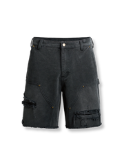 ヴィンテージ加工ワークショーツ正面図