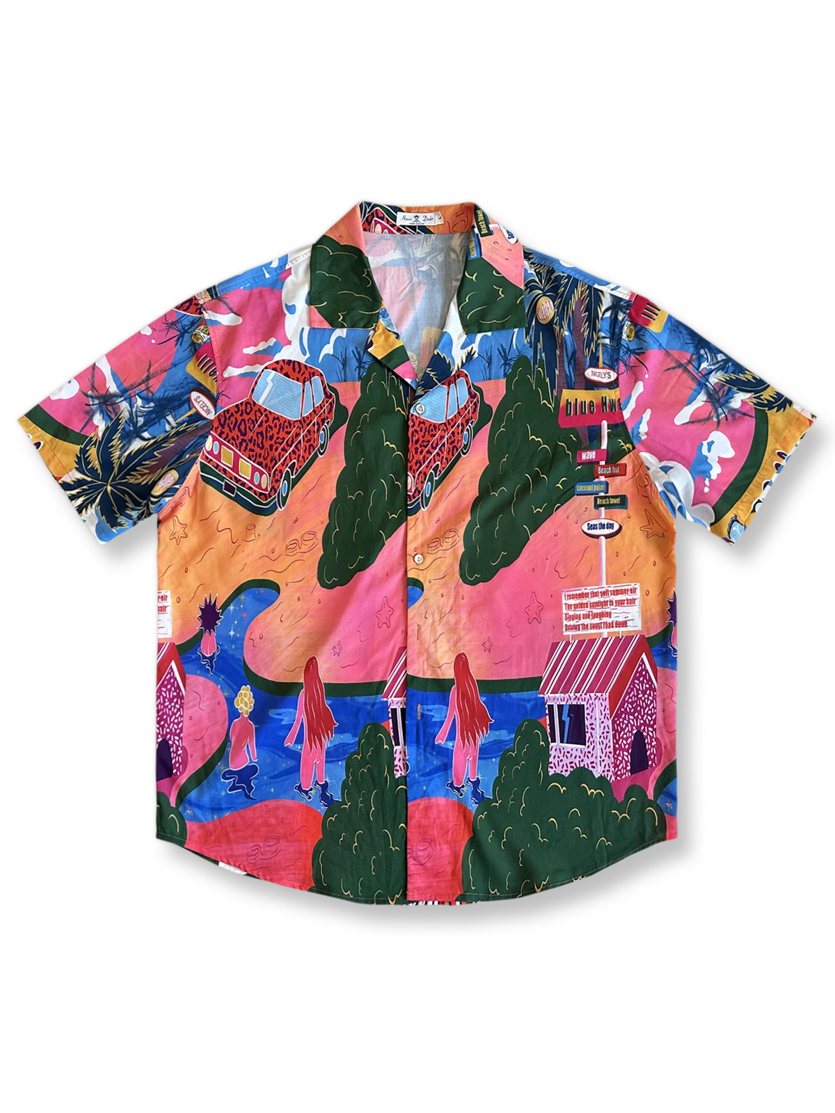 カラフルパターン 半袖シャツ