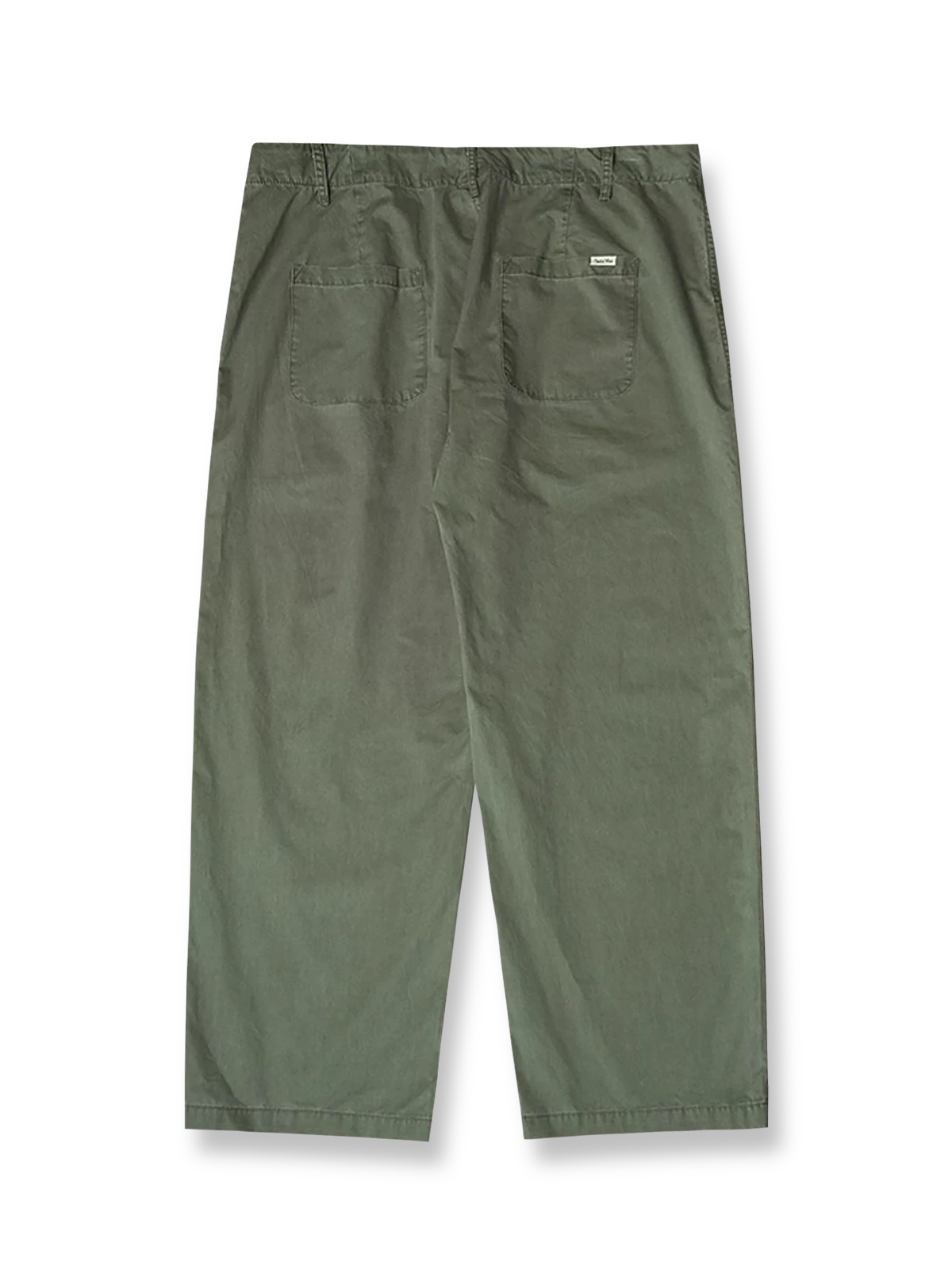 製品画像
「ヴィンテージ加工を施したスラブ織りテクスチャーパンツ全体イメージ。195gコットンスラブツイル生地とストーンウォッシュ加工による竹節模様が特徴。」

詳細画像
「スラブツイルの竹節模様とヘリンボーンパターンの切り替えデザインをクローズアップ。自然な色褪せ感とパイピング仕上げが高級感を引き立てるディテール。」
