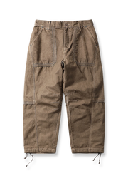 ヴィンテージ感あふれる多ポケットワイドカーゴパンツ全体イメージ