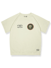 刺繍 ラグラン バッジ付き半袖Tシャツ