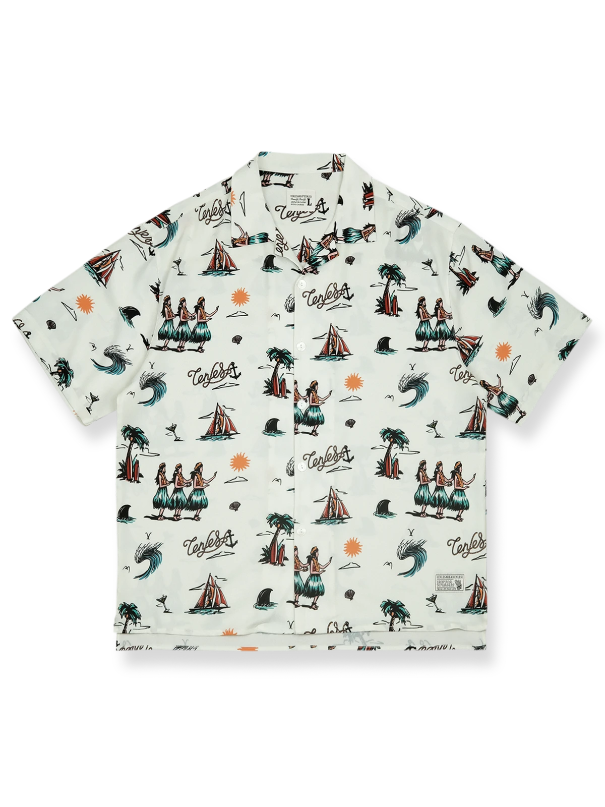 サンバビーチテーマハワイアンシャツ