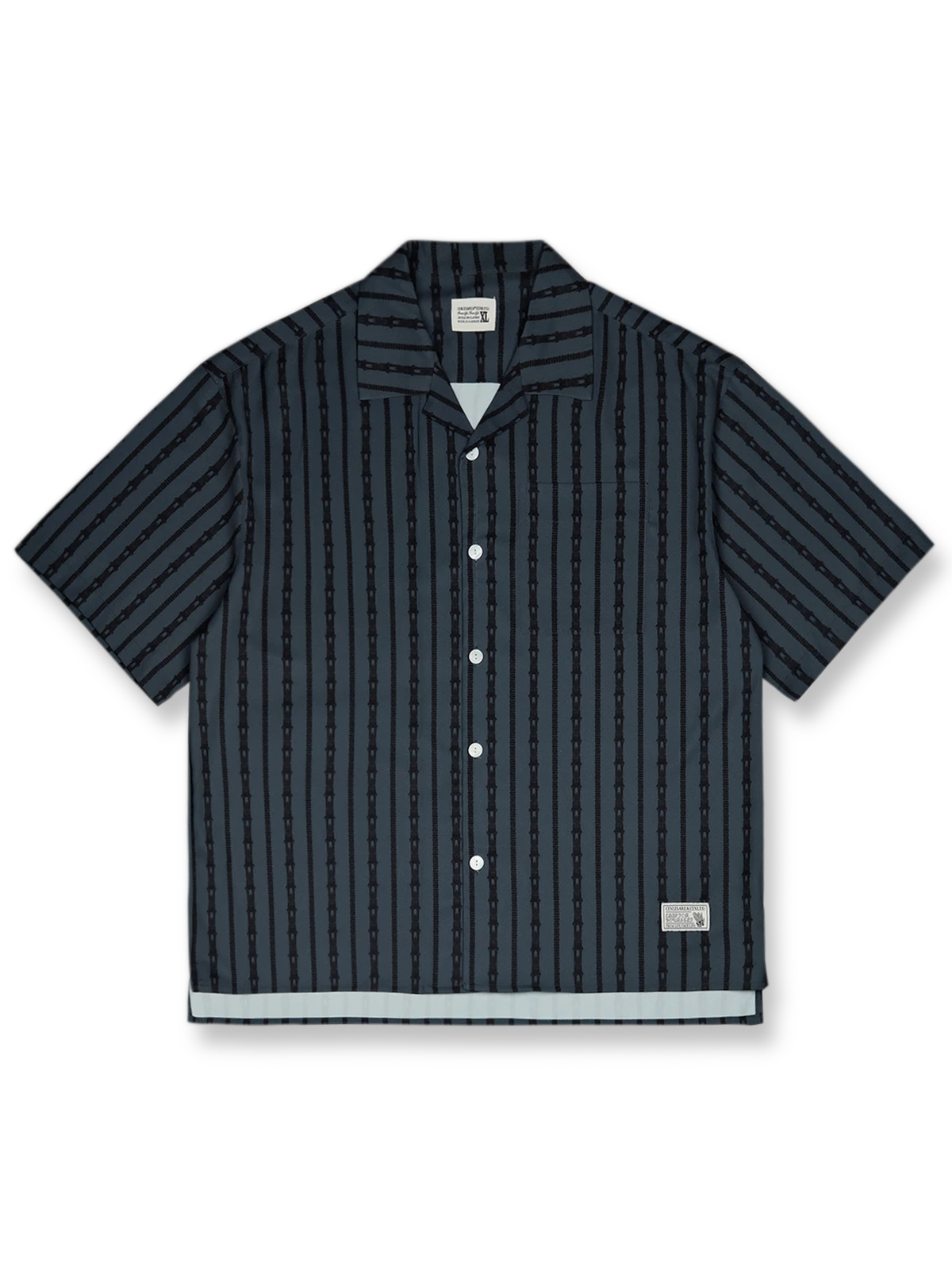 ストライプ ハワイアンシャツ