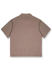 キューバカラー綿麻 半袖シャツ