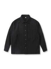 ジャカードグリッドシャツカーデの全体