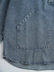 プルオーバー仕様のデニムシャツ全体図