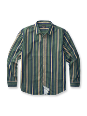 ワイド ストライプ綿 シャツ