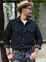 アメリカンウエスタンデニムシャツ