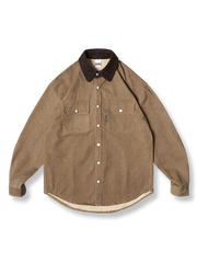 コーデュロイ襟 ウォッシュドデニムジャケット