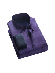 3色ストライプ 裏フリース ビジネスシャツ