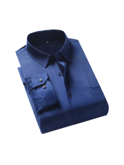 3色ストライプ 裏フリース ビジネスシャツ