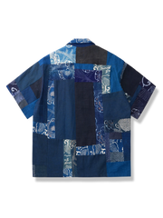 古布 パッチワーク シャツ