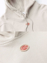 刺繍パッチワークフーディー