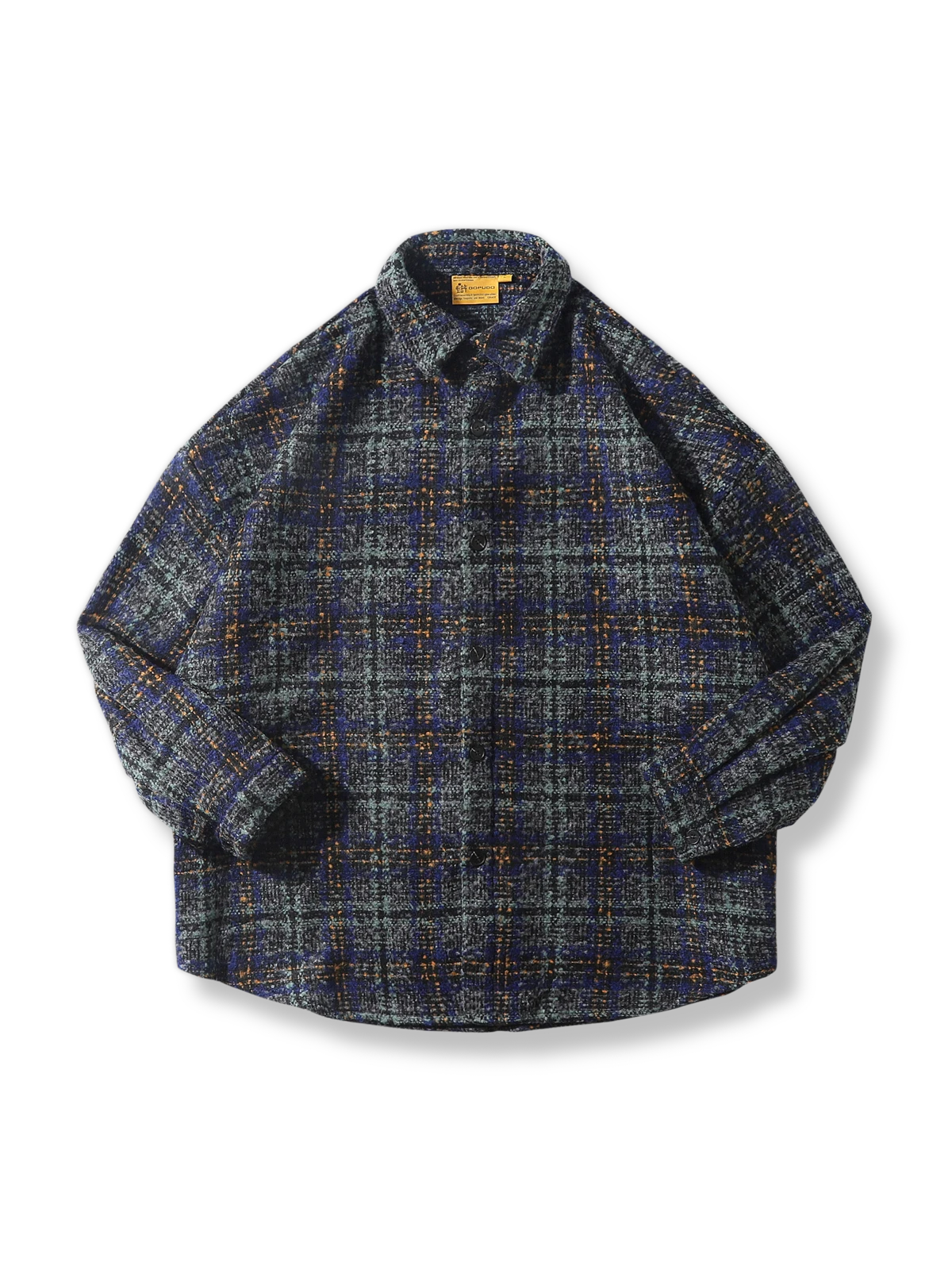 ウール混 チェック柄 シャツ