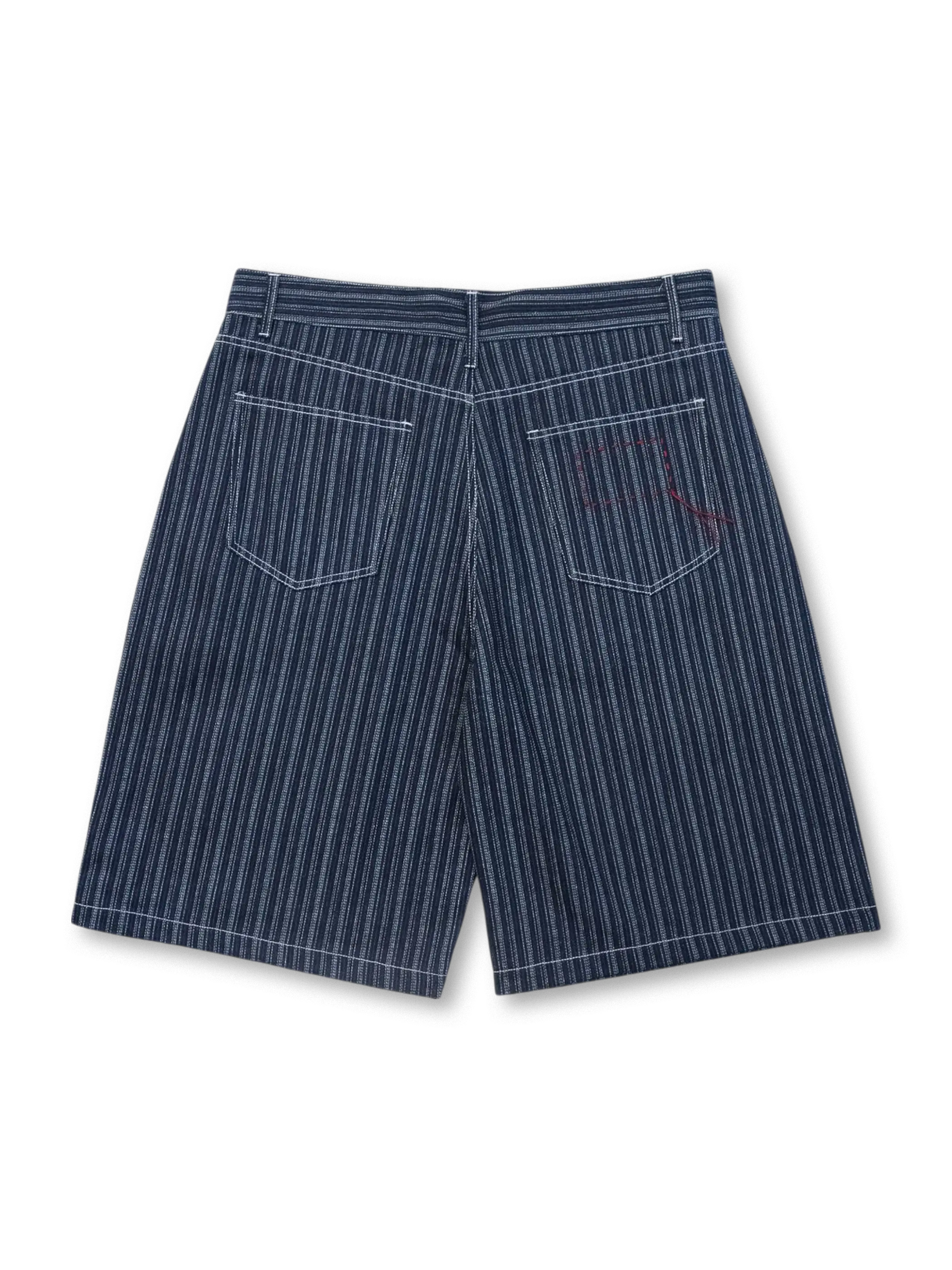 インディゴストライプデニムショーツ