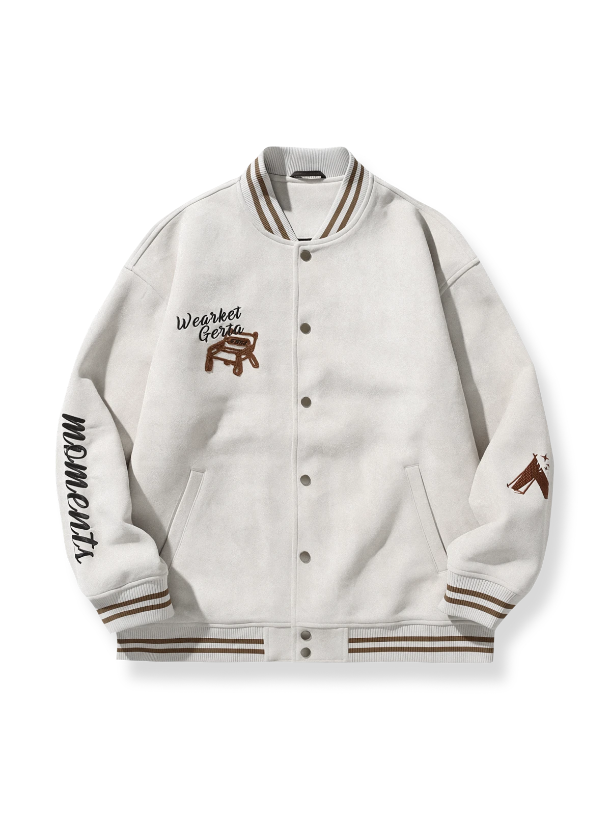 スエードベースボールジャケット