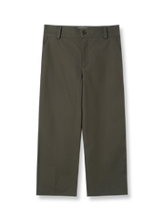 製品画像: コットン製レトロワークカジュアルパンツの全体展示。クラシックなストレートシルエットとワークデザインを融合したシンプルで洗練されたカジュアルパンツ。

詳細画像: 裾部分とポケットデザインの特写。ディテールにこだわり、実用性とデザイン性を兼ね備えた仕上がり。