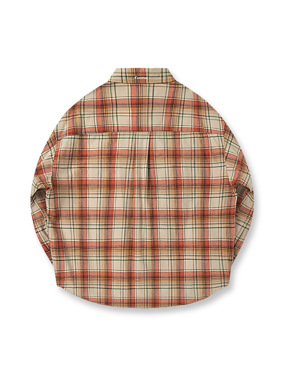 製品画像: レッドチェック柄のクラシックシャツ全体展示 - 暖かみのあるデザイン。
詳細画像: 胸ポケットとチェック柄のディテール展示 - 実用性とスタイルのバランス。