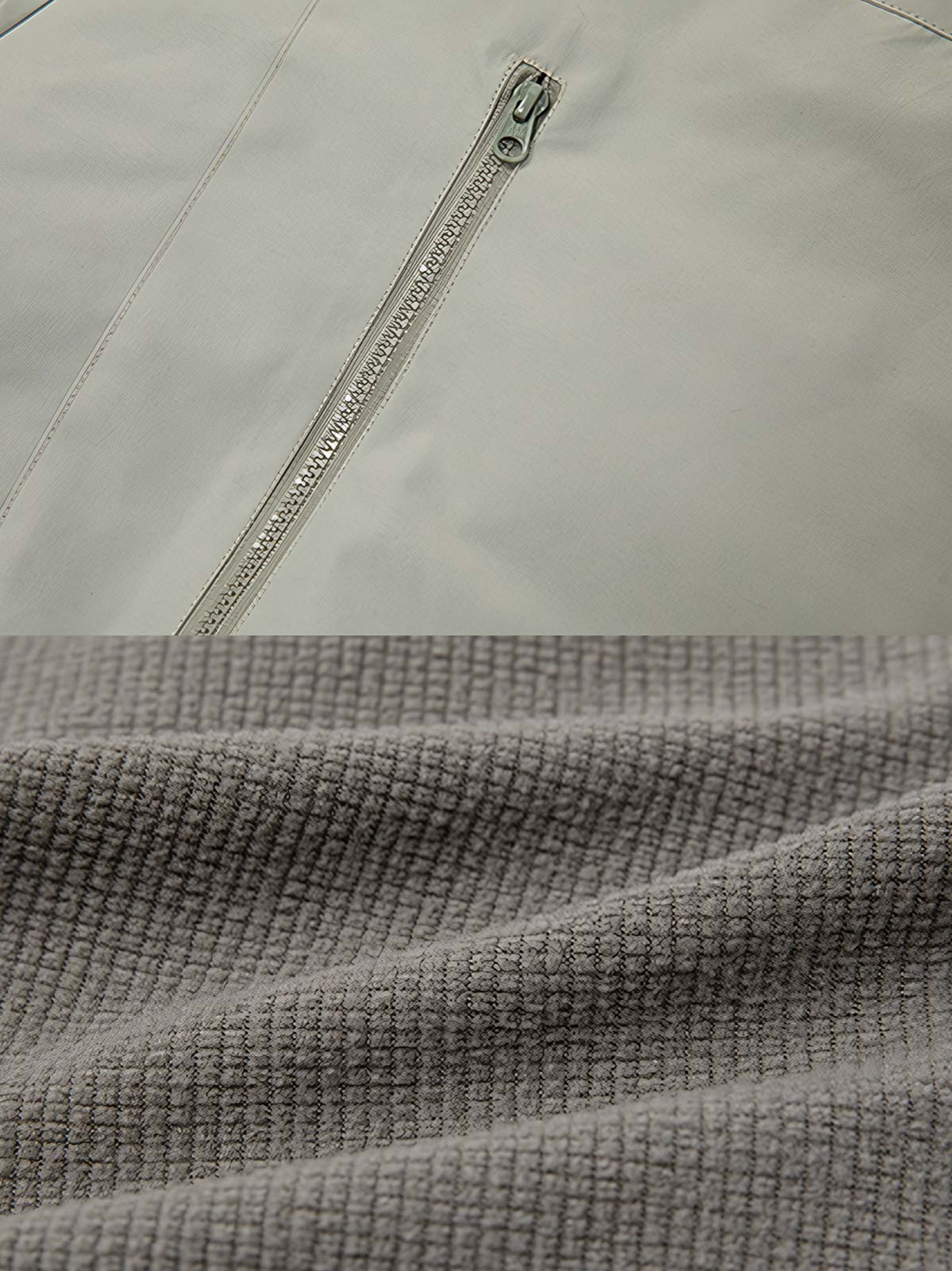 製品画像: アウトドアワークシェルジャケット全体展示 - 冬の防寒に最適な多機能シェルジャケット。
詳細画像: フロントの大きなポケットと背面ジップポケットのディテール展示 - 実用的な収納スペースが魅力。