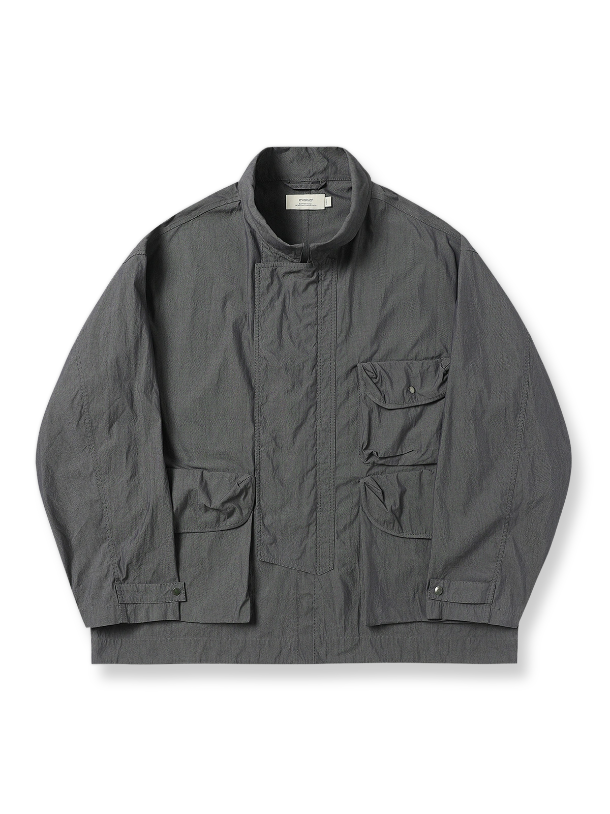 ギャバジン混紡ヴィンテージハンティングワークジャケットのフロント展示