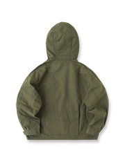 製品画像
「ヴィンテージ風 通勤用 トレンチジャケット全体イメージ。コーティング加工のチェック柄ファブリックとペイズリー柄コットン裏地が特徴の多機能デザイン。」

詳細画像
「ハードシェルのような質感を持つチェック柄ファブリックとペイズリー柄コットン裏地、隠しジップポケットや大型スナップボタンのディテールクローズアップ。」