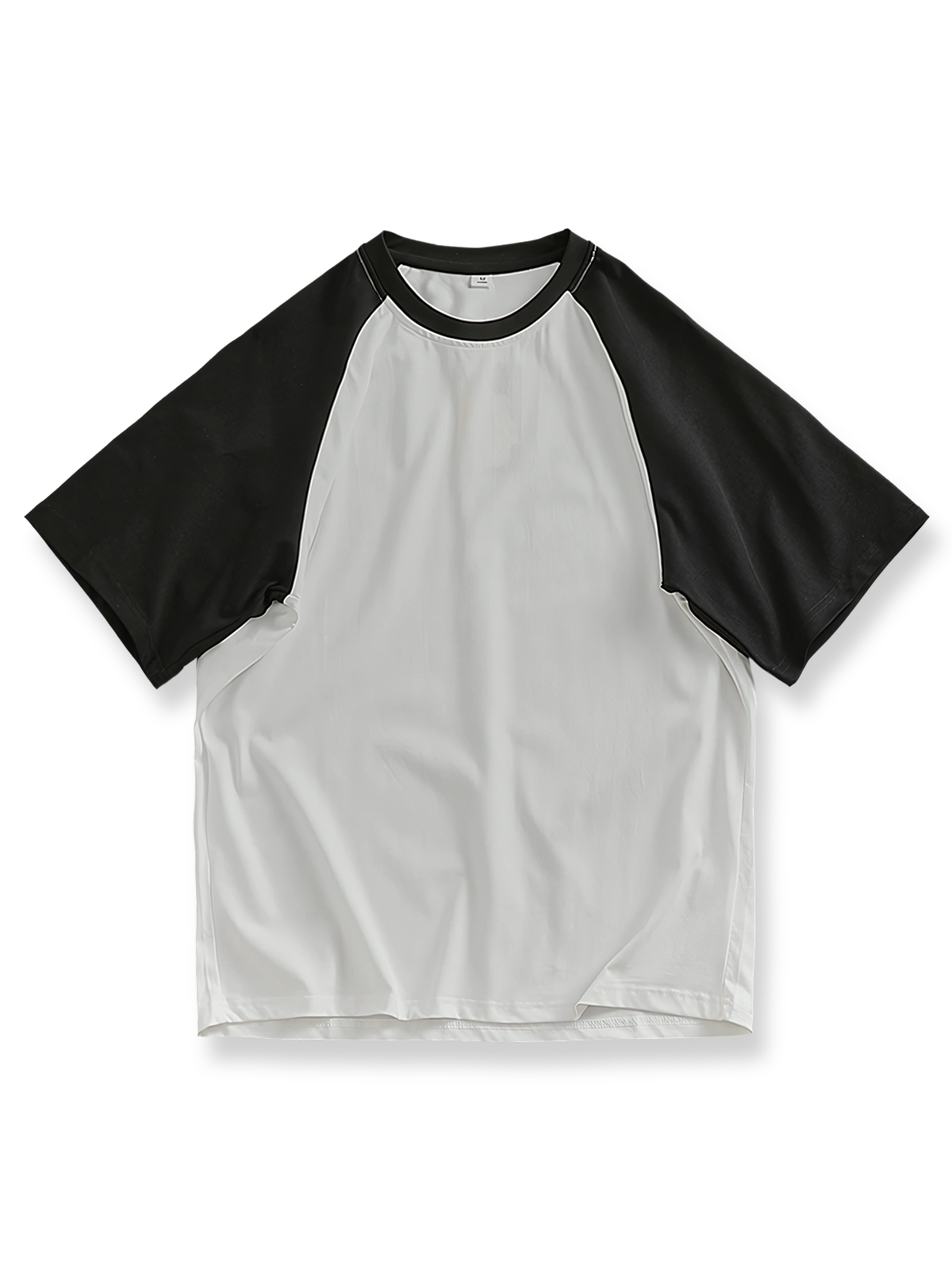 ゆったりラグランスリーブ配色Tシャツ全体図