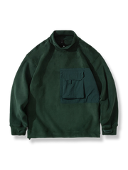 異素材コンビポケット フリーススウェット