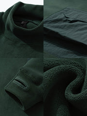 異素材コンビポケット フリーススウェット