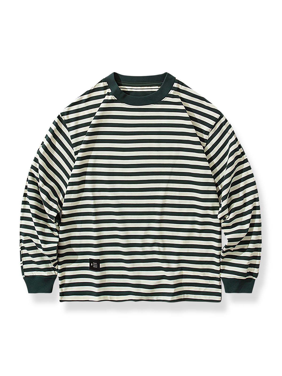 ストライプ柄 コットン長袖Tシャツ