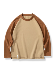 4色展開 4カラーブロック長袖Tシャツ