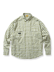 2色展開 チェック柄長袖シャツ